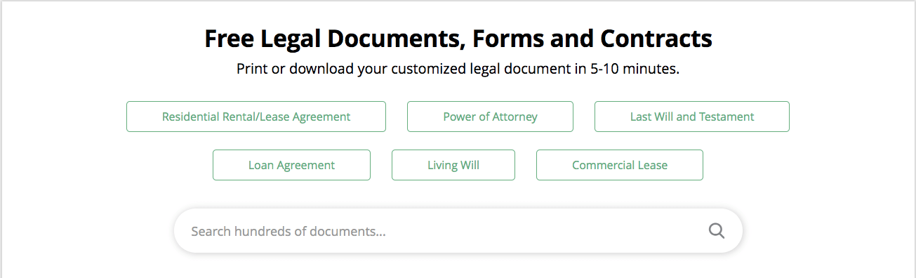 LawDepot Search Bar